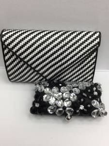 pochette de soiree ou mariage , cristal , argent , noir etc 