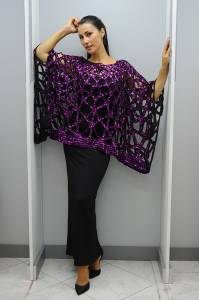 Tunique pancho perlée plusieurs coloris jusqu'au 52 : 389 € - Photo 2