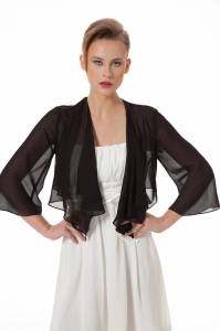 boléro en voile noir habillé , collection fashion new-york 