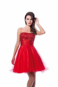 Robe bustier courte rouge de cérémonie ou de soirée à marseille paca 