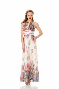 Robe de cocktail longue colorées fleuries marseille paca