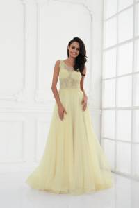 Robe de cocktail longue jaune sans manches à marseille paca 