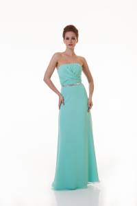 Robe de cocktail bustier verte