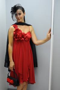 robe courte rouge de cocktail ou cérémonie été 2016 à marseille paca