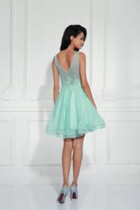 Robe de cocktail courte verte