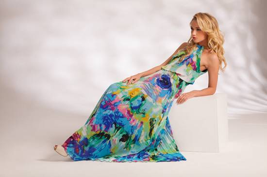 robe de cocktail longue , collection fashion new-york 2016