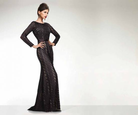 Robe de cocktail longue, collection printemps été 2016