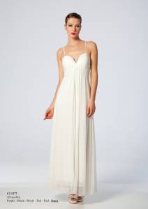 Robe longue de mariée disponible de la taille XS au 4XL disponible en 6 coloris à 289€