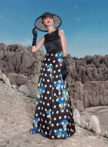 Robe de soirée colorée, collection printemps été 2016