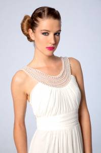 Robe blanche de soirée et ceremonie collection 2015 à Marseille