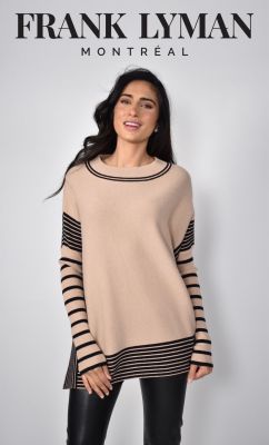 frank lyman pull femme marron
