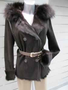 veste cuir daim chevrette et marmotte : 1575 €