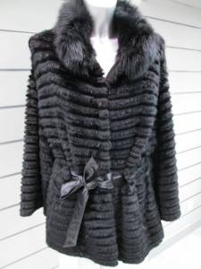 veste fourrure vison col renard : yves salomon 2975 €