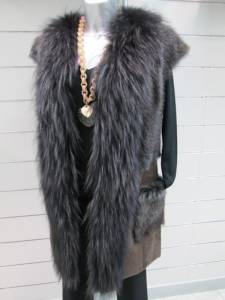 gilet long fourrure sam-rone 2 coloris : 1989 €