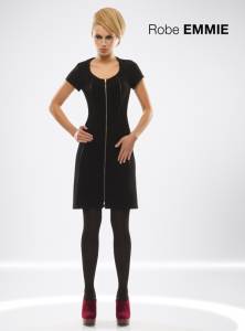 robe noire fermeture éclair
