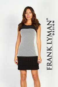 robe chic courte , noire et blanche , collection frank lyman 2016 , a marseille pour lm gerard