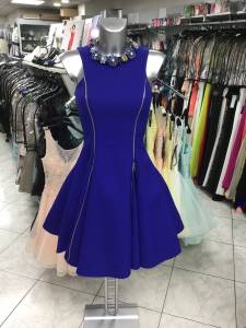 robe chic , bleue ou blanc ivoire , forever pour lm gerard