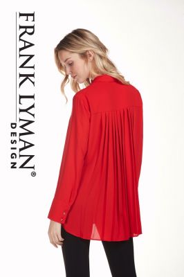 chemise rouge longue