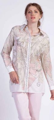 chemise longue imprimée