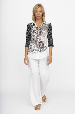 Eroke chemise et pantalon blanc