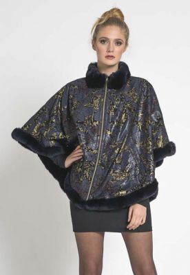 poncho fourrure