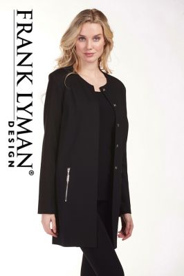 veste col rond noire Frank Lyman