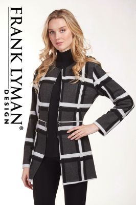 veste longue à carreaux Frank Lyman