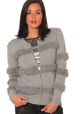 gilet gris clair