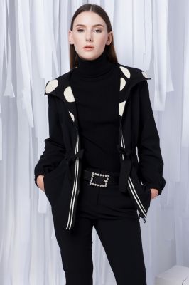 manteau noir et blanc indies