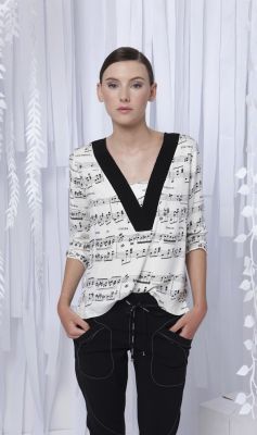 t-shirt manche longue notes de musique indies