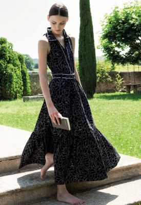Indies robe longue noire sans manche
