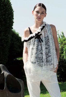 Indies pantalon et tunique blanc