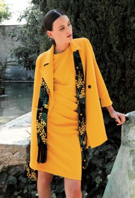 Indies robe et veste jaune