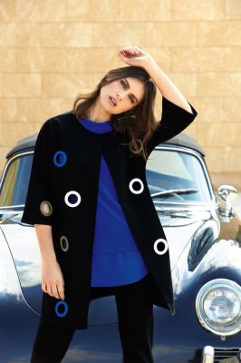veste noir haut bleu ribkoff