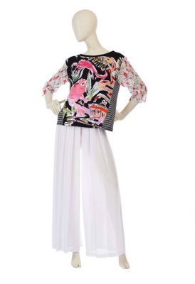 Pantalon blanc femmes collection printemps été 2018