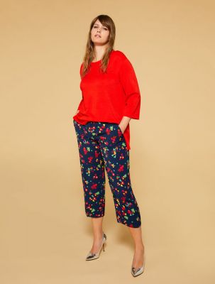 pantalon couleur bleu et rouge
