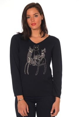 pull noir chats