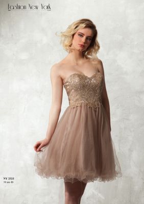 robe bustier de cocktail argentée collection 2017