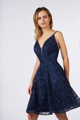 robe courte cérémonie bleu foncé toulon