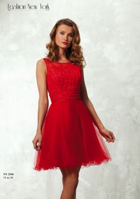 robe courte de cocktail rouge collection 2017
