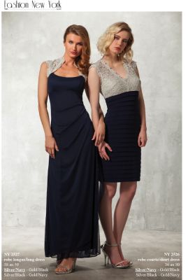 robe de cocktail bicolore courte ou longue