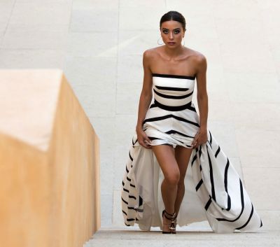 robe de soirée noire et blanche courte et longue été 2017 Marseille 13008