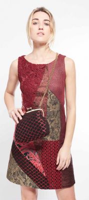 Save The Queen robe hiver manche courte rouge