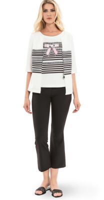 t-shirt femme blanc et noir