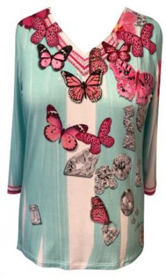 t-shirt imprimé papillons