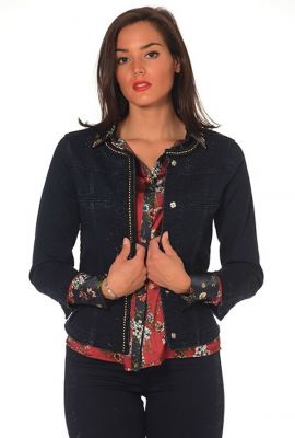 veste courte bleue