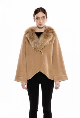montereggi poncho peau et fourrure